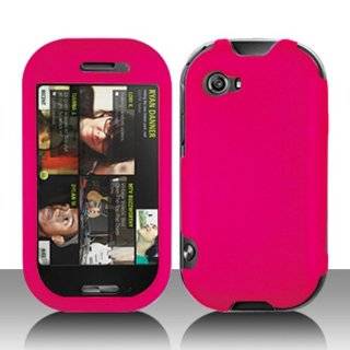 Sharp Kin 2 PDA Cell Phone Rubber Feel Hot Pink Protective Case 