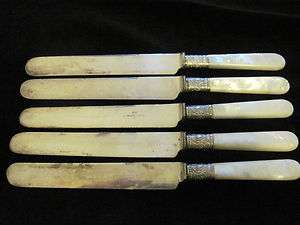 1834 J RUSSELL & CO. BLUNT HOLLOW KNIFE SET OF 5  
