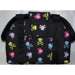   Carrier   Skull Pet Carrier   Black with Multi Skulls Graphic   Small