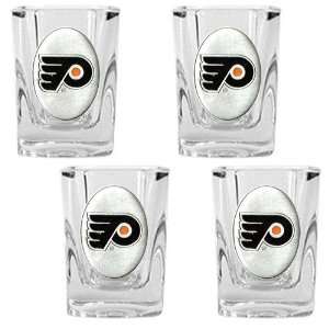  NHL Philadelphia Flyers 4 Piece Square Shot Glass Set 