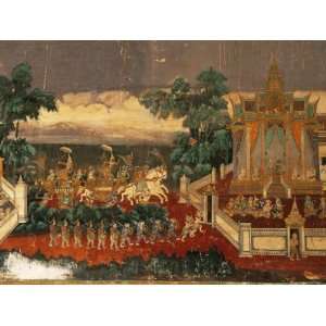  Mural of the Ramayana on Wall of the Royal Palace, Phnom Penh 