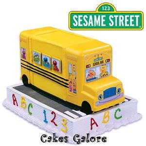 Sesame Street School Bus Step Above Cake Decoration Topper Set Kit 