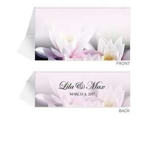   Personalized Place Cards   Water Lilies Pink & White