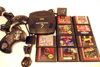 Sega Genesis 3 Video Game Console System + 16 Games 2 Controllers 