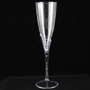 Crystal Clear Plastic Toasting Flutes   2 Count  Kitchen 