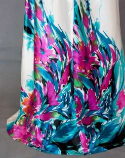 Sexy V Neck Printed Floral Halter Maxi Evening Dress Gown S M L XL 2XL 