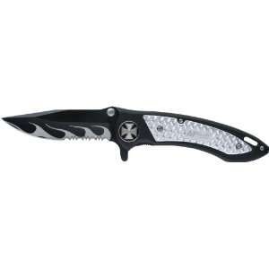  Mtech Usa Choppers Diamond Plate & Flames Pocket Knife 