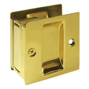   SDP25 US3 Polished Brass Passage Pocket Door Lock