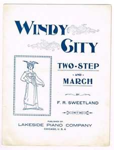 WINDY CITY Two Step & March 1900 LF Sheet Music  