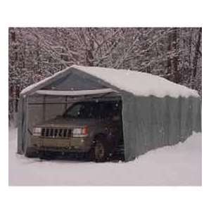  12X12X8 Gray Peak Style Shed