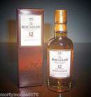 THE MACALLAN 12 SINGLE MALT 50ML MINIATURE BOTTLE & BOX