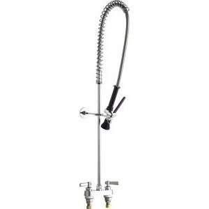  Chicago Faucets 526 919SLCP Stainless Steel Deck Mounted Pre Rinse 