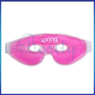 Pink Relaxing Gel Eye Mask Cooling Sleep Mask Blindfold Hot /Cold Use 