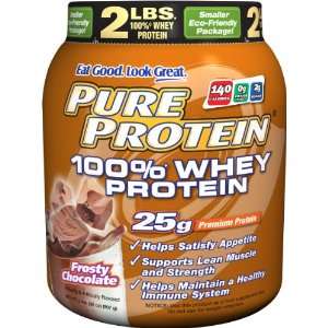  Pure Protein 100 % Whey Protein, Frosty Chocolate, 2 
