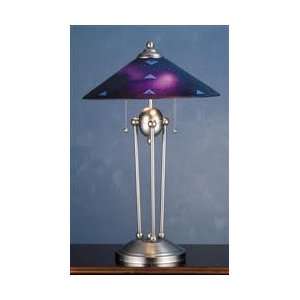   Purple / Clear Dicro Triangles Metro Table Lamp Art Deco / Retro Table