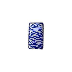 Ipod Touch 4th Generation Purple/White Zebra Cell Phone Snap on Cover 