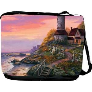  RikkiKnight Beach Scene Design Messenger Bag   Book Bag 