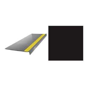 FLEXCO 6 Pack Black Dahlia Rubber Radial with Yellow Strip Stair Tread 