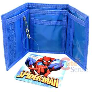 Marvel Amazing Spider Man Kids Trifold Wallet  SpiderMan Sling Web 