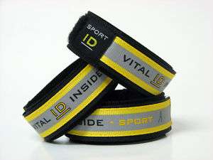 Sports ID Vital ID Adjustable Bracelet ~ Yellow or Red  