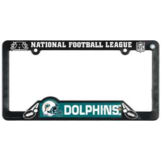 MIAMI DOLPHINS ~ NFL License Plate Frame Cover Plastic ~ New  