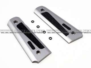 Airsoft Aluminum Non Slip Panel Grip Cover For M1911 GY  
