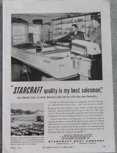 1960 STARCRAFT BOAT COMPANY AD   Downing Jones   Goshen IN  