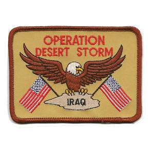 Rare US Army Operation Desert Storm Iraq Iron On Patch  