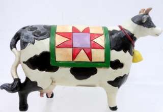 JIM SHORE Mini Cow Quilt ANIMAL Heartwood Creek 4026879  