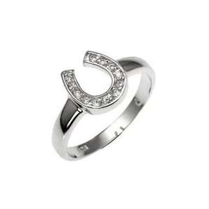  Tiffany Inspired Sterling Silver Lucky Horseshoe Ring Size 