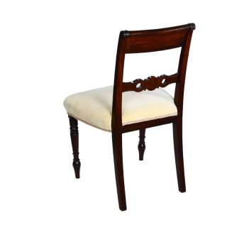 Georgian Regency Solid Mahogany Antique Set 4 Dining Chairs x  