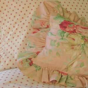  Pink Shore Rose Ruffled Pillow