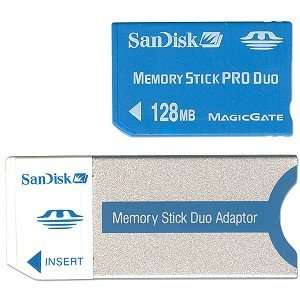  SanDisk 128MB Shoot & Store Memory Stick PRO Duo with 