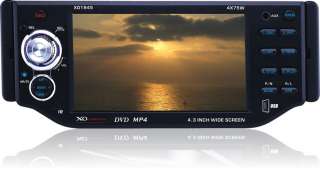 XO Vision XO1945 4.3 Inch Touch Wide Screen Motorized Single Din DVD 