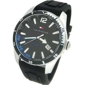 NWT Tommy Hilfiger Silicone Black Dial Mens watch 1790779  