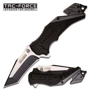  Spring Assisted Pocket Knife Black Tactical Fighter 