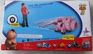TOY STORY RADIO CONTROL EVIL DR. PORKCHOP PIG SHAPED VEHICLE FOR AGE 