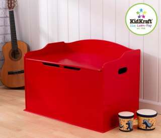 KidKraft Austin Wood Toy Box & Bench   Red  