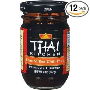 Thai Kitchen Roasted Red Chili Paste, 4 Ounce Jars (Pack of 12 