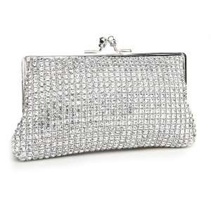  Exquisite Silver Mesh Bead Handbag 
