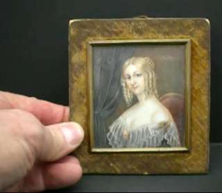 Watch Video    Antique Miniature Portrait Painting Painter Artist 