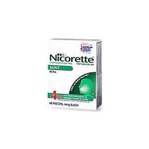  Nicorette Nicotine Gum 4mg Refill, Mint   48 pieces 