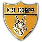 UNITED STATES ARMY MILITARY K9 CORPS K 9 LAPEL PIN