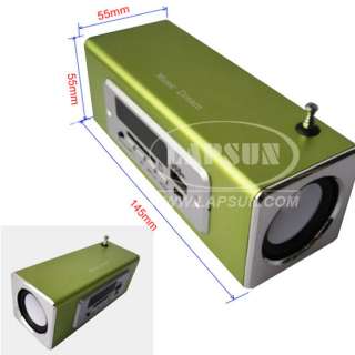 USB PC Sound Box Mobile Speaker SD  Player Green AU  