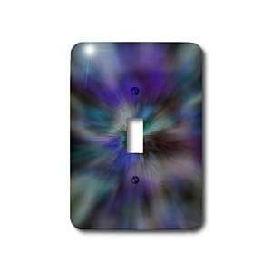 Yves Creations Abstract   Grey Blue Sonic Boom   Light Switch Covers 