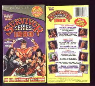 WWE Survivor Series 1993 VHS Video Undertaker Luger WWF  