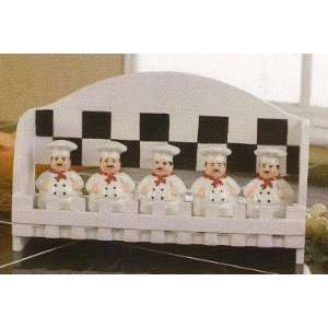    Checkered Chef Spice Rack with 5 Spice Holders
