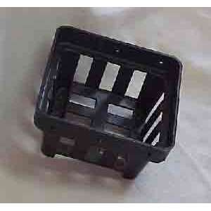 Slotted Square Basket 4 inch square Black Patio, Lawn 