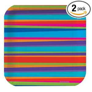  Creative Converting Birthday Stripes Square Paper Plates 