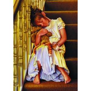  Asleep on the Stairs Cross Stitch Chart Arts, Crafts 